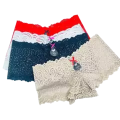 BO922-CULOTTE DE ENCAJE CON MOÑO DECORATIVO DE DAMA | Cantidad mínima de compra 3 - comprar online