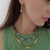 MIX BRINCO ZAIA + BRINCO FOLHEADO + COLARES DE MALHA 6MM PRATA E DOURADO