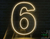 Placa Luminoso em Neon de Led - Número 6 Arial