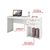 Mesa de Escritório 2 Gavetas Branco - Hiperstok
