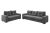 Conjunto de Sofá 2 e 3 Lugares Luminus Veludo Cinza - comprar online