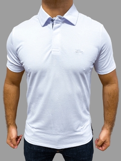 Camisa Polo Piquet Botão Embutido Sallo - Branca Ref:10101147