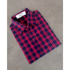CAMISA XADREZ MANGA CURTA - VERMELHO REF.80730