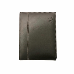 Carteira Dupla Couro Fosco Masculina Romano - Café / Madeira Ref.cm22021