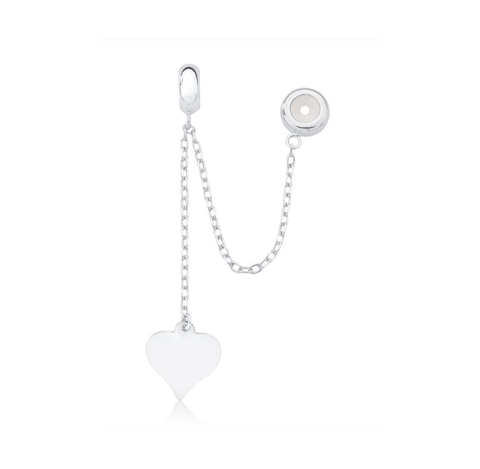 Trava de segurança de pulseira para berloques com pingente de coração para abrir sua pulseira - comprar online