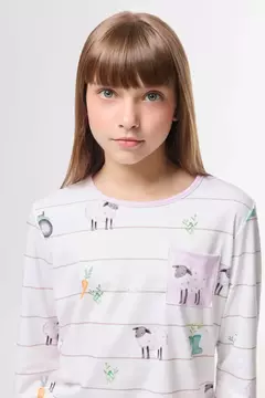Pijama Pele de Pêssego Ovelha na internet