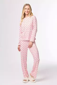 Pijama Canelado Estampa Rotativa