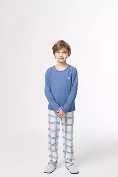 Pijama Xadrez Claro Infantil