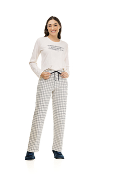 Pijama Longo Calça Xadrez - comprar online