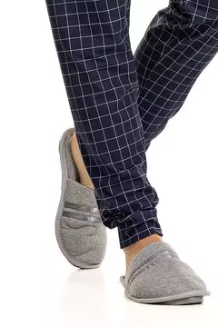 Pijama Longo Calça Xadrez Azul - Imagine Pijamas e Sonhos