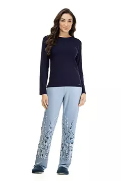 Pijama Blusa Viscolycra Calça Floral