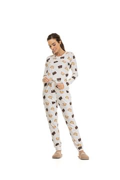 Pijama Urso Manga Longa Ribana - comprar online