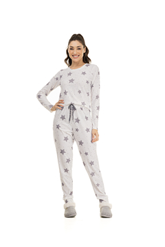Pijama Estrelas Manga Longa Ribana na internet