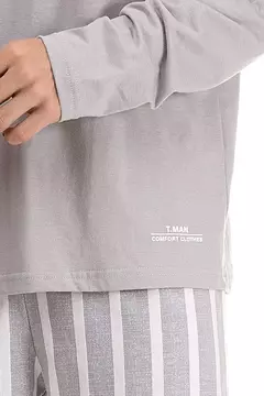 Pijama Manga Longa Calça Listrado - Imagine Pijamas e Sonhos