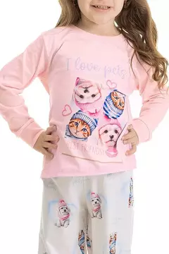 Pijama Love Pets Infantil na internet