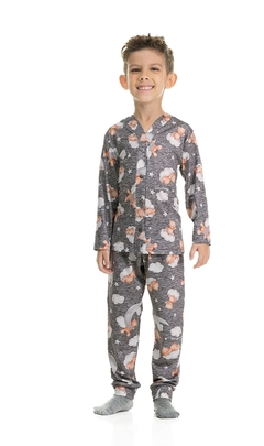 Pijama Longo Unissex Infantil Urso