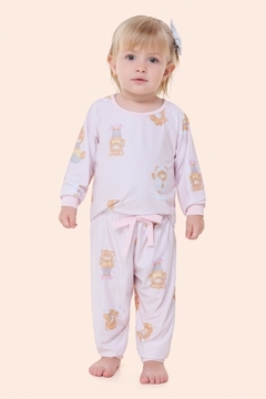 Pijama Rosa Ursinho infantil
