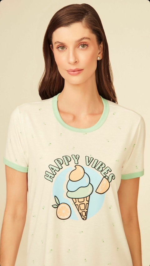 Camisola Happy Vibes verde