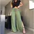 Calça Pantalona Feminina Fendas Laterais Cintura Alto Forrado - comprar online