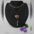 Mix de Colar de Choker Fita com Coração e Pingente de Pedraria em Zircônia
