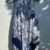 Vestido seda estampado azul e branco Le Lis Blanc