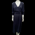 Vestido midi preto Maria Filó