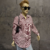 Camisa listrada vermelho e branco Valentino