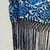 vestido estampado azul franjas michael kors - comprar online