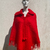 poncho lã vermelho na internet
