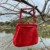 bolsa vintage vermelha anos 70 na internet