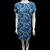 vestido estampado azul franjas michael kors