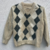 suéter vintage argyle de lã