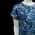 vestido estampado azul franjas michael kors - comprar online