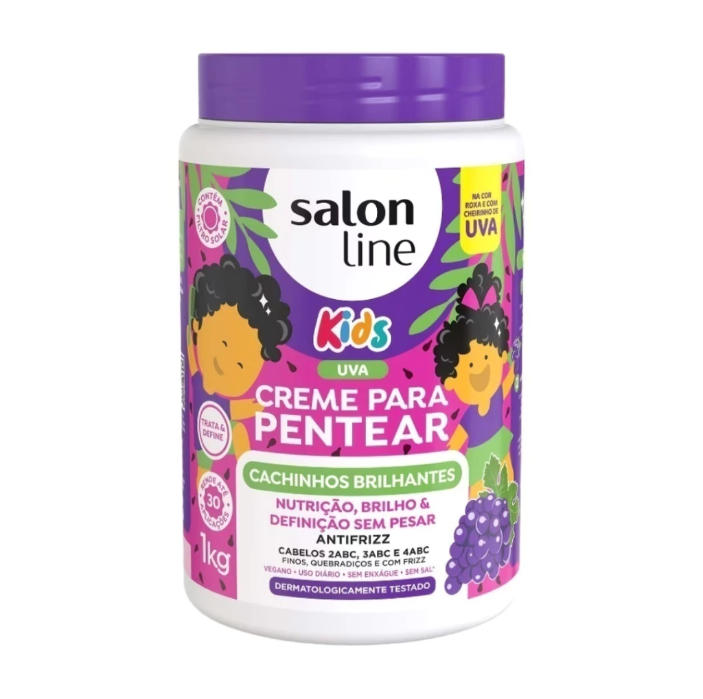 Creme para Pentear Uva Kids Cachinhos Brilhantes 1kg