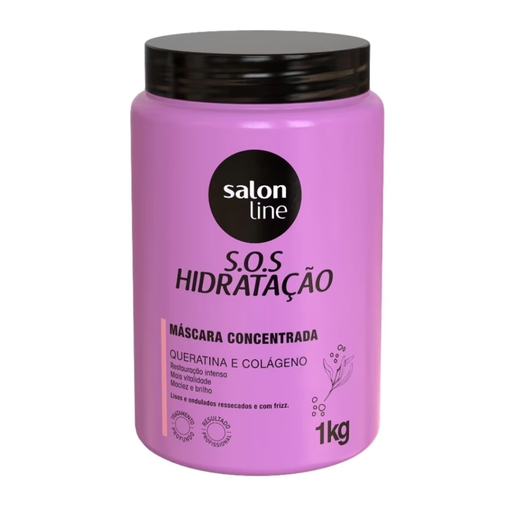 Máscara S.O.S Hidratação Queratina e Colágeno Salon Line 1kg