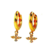 Brinco Argolinha Click Pombinha Banhada a Ouro 18K
