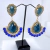 Maxi Brinco Pedras Azul Bic Folheado a Ouro