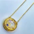 Colar Relicário Capsula Vidro 2,5cm Cristais Colors Banhado a Ouro