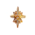 Anel Estrela 6 Pontas Cravejado banho de Ouro