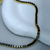 Colar Choker com Cristais Baguete Mini Preto Ônix Banhado a Ouro