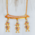 Colar Familia Canguinha 3 Filhos Zircônias coloridas Banhado a Ouro 18K 