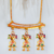 Colar Familia Canguinha 3 Filhas Zircônias coloridas Banhado a Ouro 18K 
