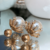 Brinco Ear jacket esfera e pérola com zircônias banhado a ouro