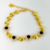 Pulseira Riviera Com Pedra Onix e Meia Esfera Banhado a Ouro