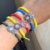 Pulseira Macramê Red Coroa com Zircônias Banhada a Ródio - comprar online