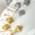 Conjunto de Colar e Brincos Cristal Pirâmide com Zirconias Banhado a Ródio - Luciana Machado Complementos