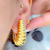 Brinco Argola Click Gota Bold Gomos Banhado a Ouro - Luciana Machado Complementos