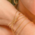 Pulseira Corda com 10 Voltas no Braço Fecho Imado Banhado a Ouro 18k - Luciana Machado Complementos
