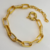Pulseira Elos Alongados Zirconias  Banhado a Ouro