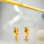Brinco Argolinha Click Pombinha Banhada a Ouro 18K - loja online